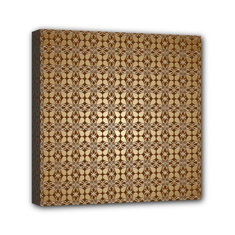 Background-chevron Chocolate Mini Canvas 6  X 6  (stretched) by nateshop