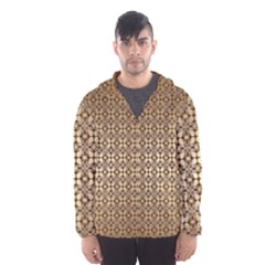 Background-chevron Chocolate Men s Hooded Windbreaker by nateshop