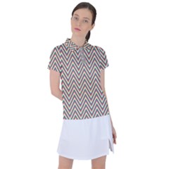 Chevron-gray Women s Polo Tee