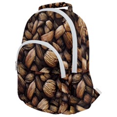 Coffe Rounded Multi Pocket Backpack by nateshop