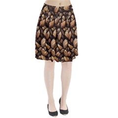 Coffe Pleated Skirt by nateshop