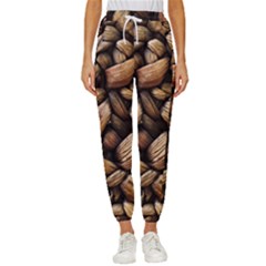 Coffe Cropped Drawstring Pants by nateshop