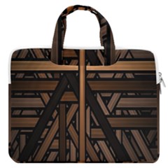 Fractal-dark Macbook Pro 16  Double Pocket Laptop Bag  by nateshop