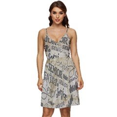 Graduation V-neck Pocket Summer Dress  by nateshop