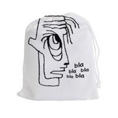 Cartoon Head Talking Drawing Tshrt Drawstring Pouch (2xl) by dflcprintsclothing