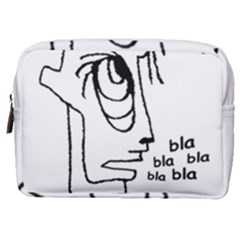 Cartoon Head Talking Drawing Tshrt Make Up Pouch (medium) by dflcprintsclothing