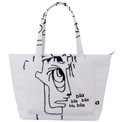 Cartoon Head Talking Drawing Tshrt Back Pocket Shoulder Bag 