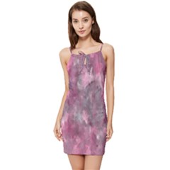 Abstract-pink Summer Tie Front Dress by nateshop