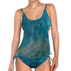 Background-abstrac Tankini Set