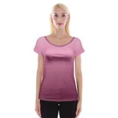 Background-pink Cap Sleeve Top by nateshop