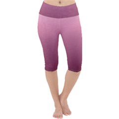 Background-pink Lightweight Velour Cropped Yoga Leggings by nateshop