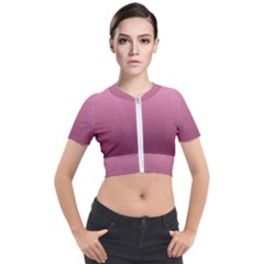 Background-pink Short Sleeve Cropped Jacket by nateshop