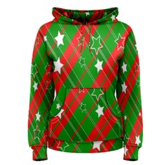 Background-green Red Star Women s Pullover Hoodie by nateshop