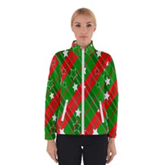 Background-green Red Star Women s Bomber Jacket