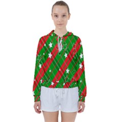 Background-green Red Star Women s Tie Up Sweat by nateshop