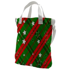 Background-green Red Star Canvas Messenger Bag by nateshop