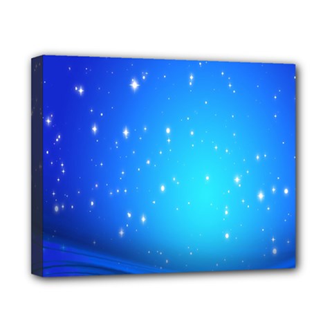 Background-blue Star Canvas 10  X 8  (stretched)