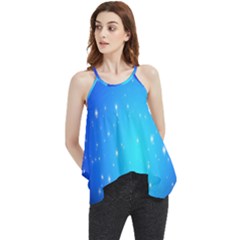 Background-blue Star Flowy Camisole Tank Top by nateshop