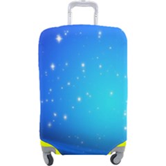 Background-blue Star Luggage Cover (large)