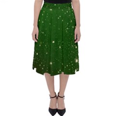 Background-star -green Classic Midi Skirt by nateshop