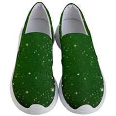 Background-star -green Women s Lightweight Slip Ons by nateshop