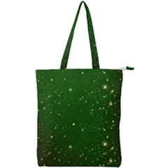 Background-star -green Double Zip Up Tote Bag