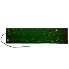 Background-star -green Roll Up Canvas Pencil Holder (l) by nateshop