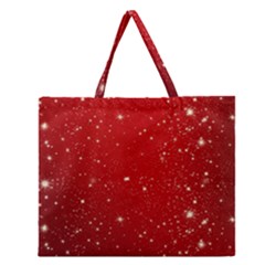 Background-star-red Zipper Large Tote Bag by nateshop