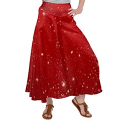 Background-star-red Satin Palazzo Pants