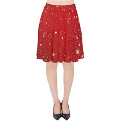 Background-star-red Velvet High Waist Skirt by nateshop