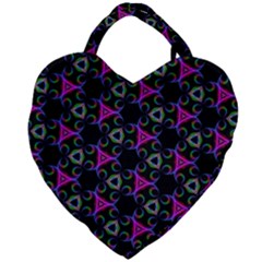 Background-triangle Giant Heart Shaped Tote
