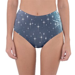 Background-star Reversible High-waist Bikini Bottoms by nateshop