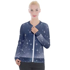 Background-star Casual Zip Up Jacket by nateshop