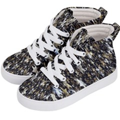 Background-star-white Gold Kids  Hi-top Skate Sneakers by nateshop