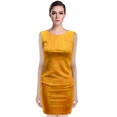 Background-yellow Classic Sleeveless Midi Dress