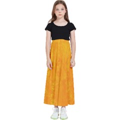 Background-yellow Kids  Flared Maxi Skirt by nateshop