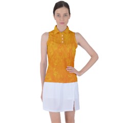 Background-yellow Women s Sleeveless Polo Tee by nateshop