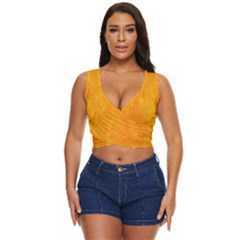 Background-yellow Women s Sleeveless Wrap Top by nateshop