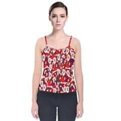 Nicholas Velvet Spaghetti Strap Top by nateshop