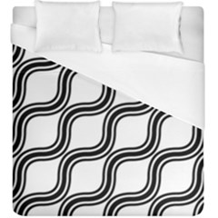 Diagonal-black White Duvet Cover (king Size) by nateshop