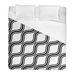 Diagonal-black White Duvet Cover (full/ Double Size) by nateshop