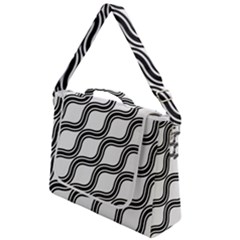 Diagonal-black White Box Up Messenger Bag