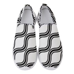 Diagonal-black White Women s Slip On Sneakers by nateshop