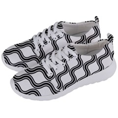 Diagonal-black White Men s Lightweight Sports Shoes by nateshop