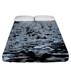  Rain Drops Water Liquid  Fitted Sheet (queen Size) by artworkshop