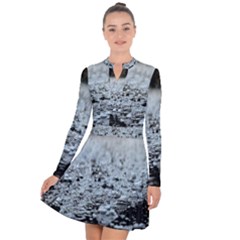  Rain Drops Water Liquid  Long Sleeve Panel Dress by artworkshop