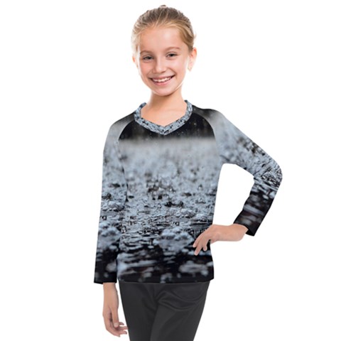  Rain Drops Water Liquid  Kids  Long Mesh Tee by artworkshop