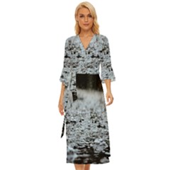  Rain Drops Water Liquid  Midsummer Wrap Dress by artworkshop