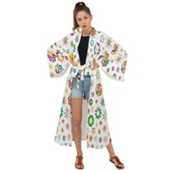  Background Chromatic Colorful Maxi Kimono by artworkshop