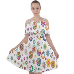 Background Chromatic Colorful Cut Out Shoulders Chiffon Dress by artworkshop